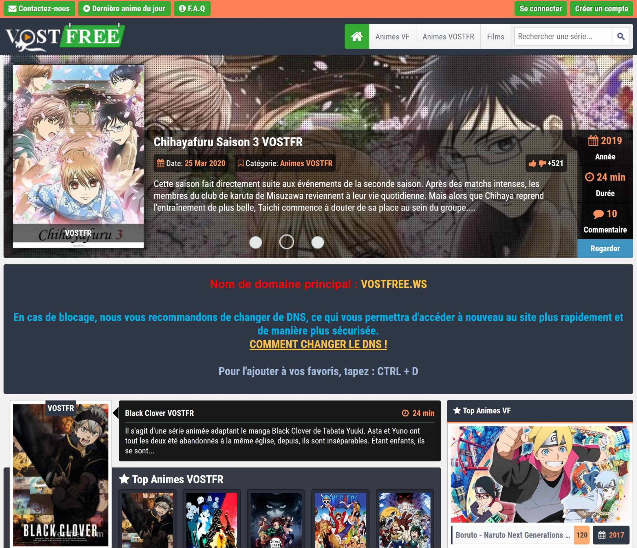 Vostfree - Animes VF et VOSTFR en Streaming et Téléchargement Gratuit