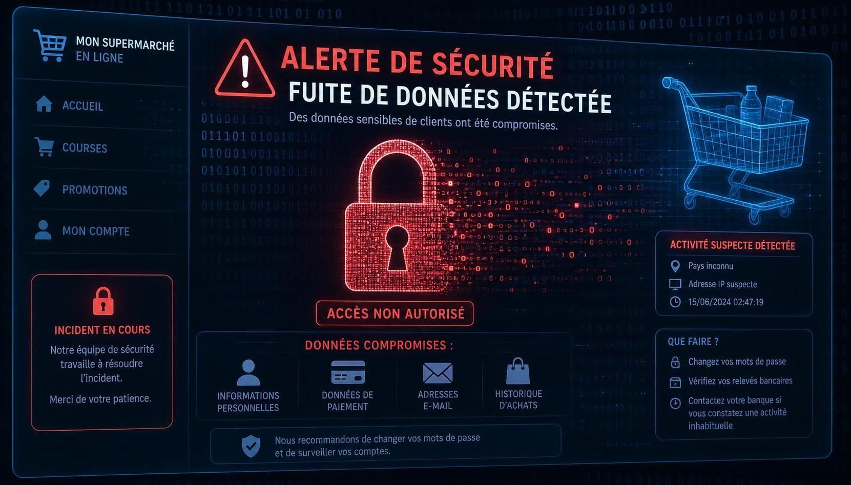 Découvrez les détails de la cyberattaque majeure ayant frappé Intermarché, ses impacts et les mesures prises pour sécuriser les données.