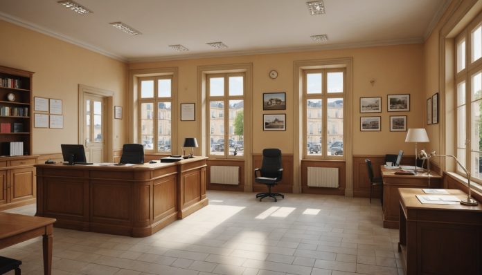 Agent d'accueil aidant un usager dans une maison France Services