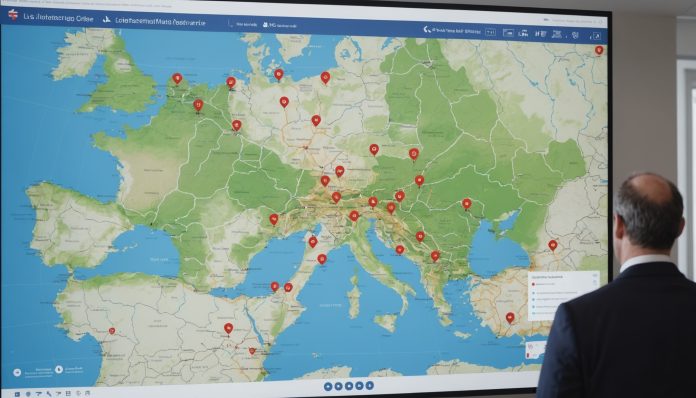 Carte numérique des services publics de proximité consultée par un responsable local